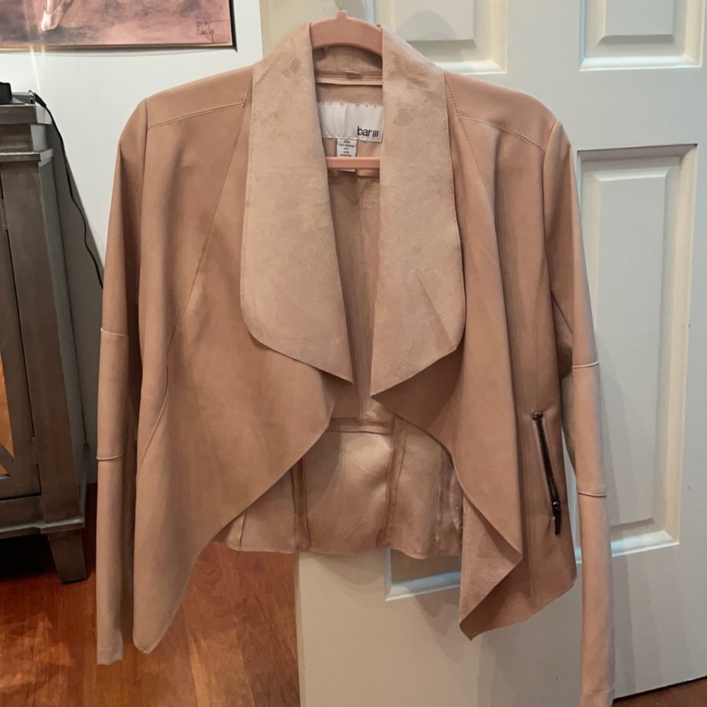 Light pink faux leather jacket!